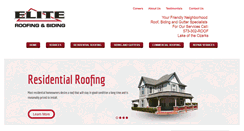 Desktop Screenshot of eliteroofingandsiding.com