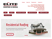 Tablet Screenshot of eliteroofingandsiding.com